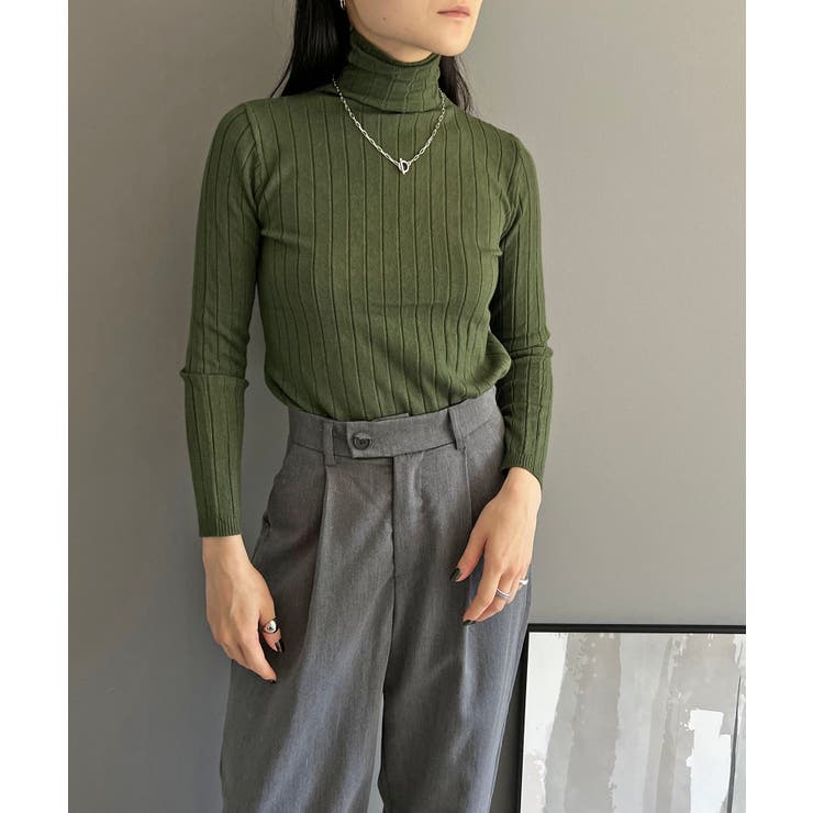 ワイドリブタイトタートルニットトップス | Jewelobe | 詳細画像13 