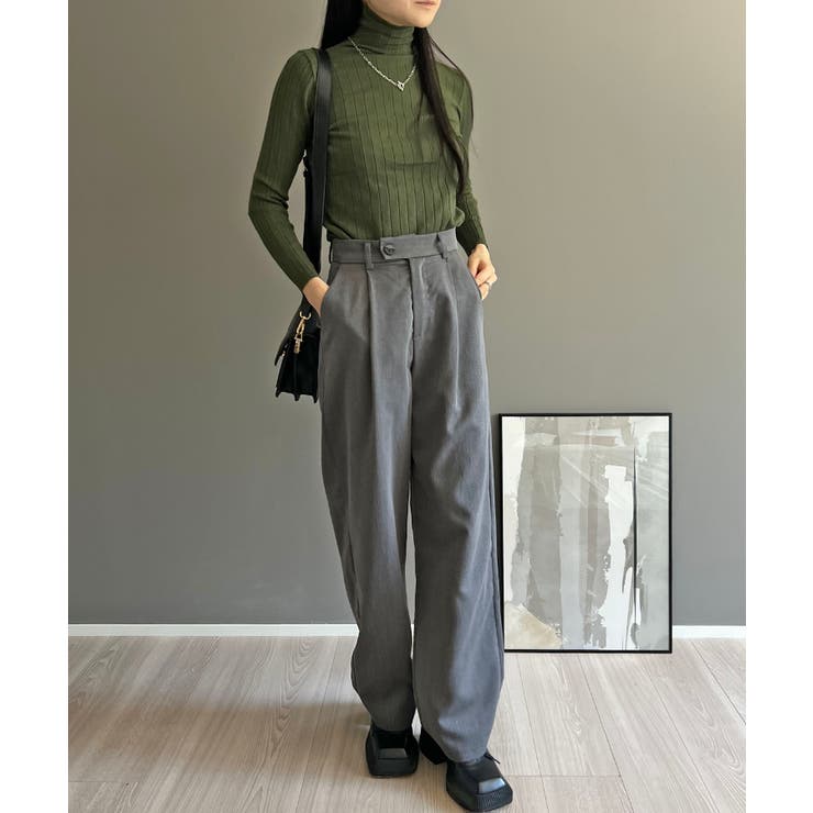 ワイドリブタイトタートルニットトップス | Jewelobe | 詳細画像15 