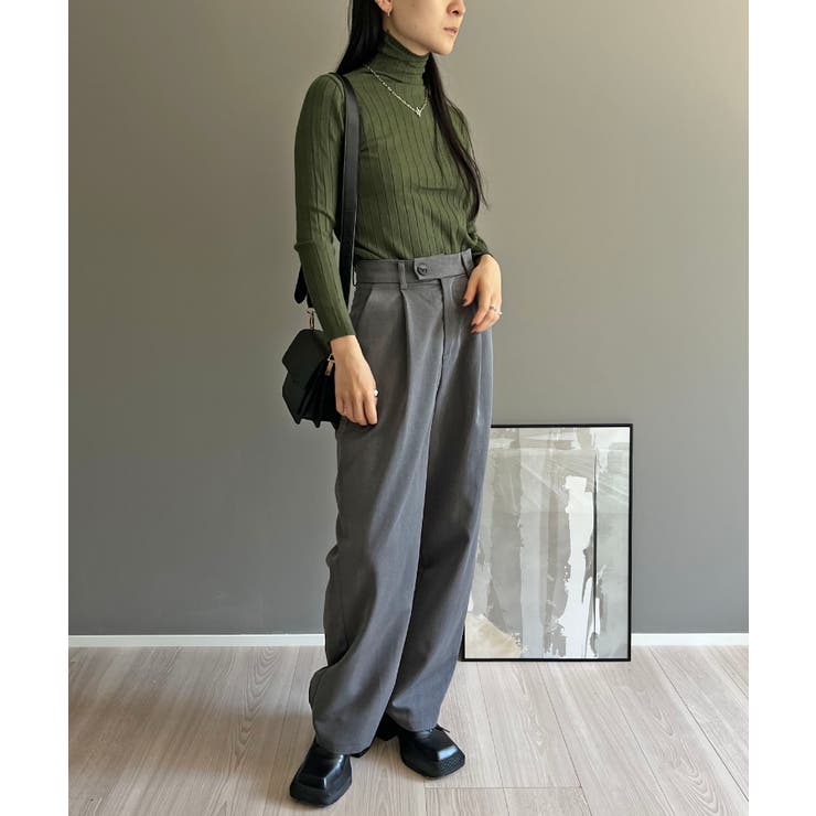 ワイドリブタイトタートルニットトップス | Jewelobe | 詳細画像16 