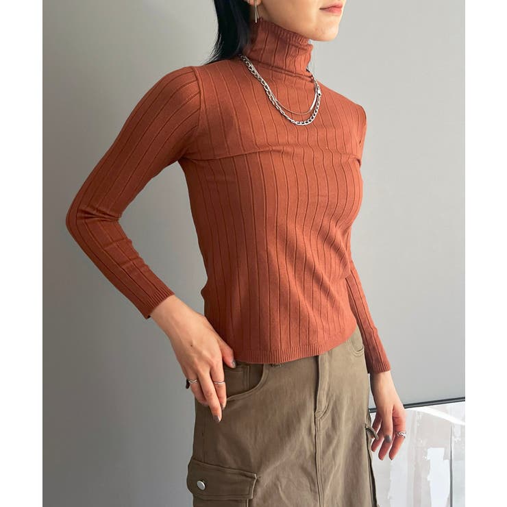 ワイドリブタイトタートルニットトップス | Jewelobe | 詳細画像21 