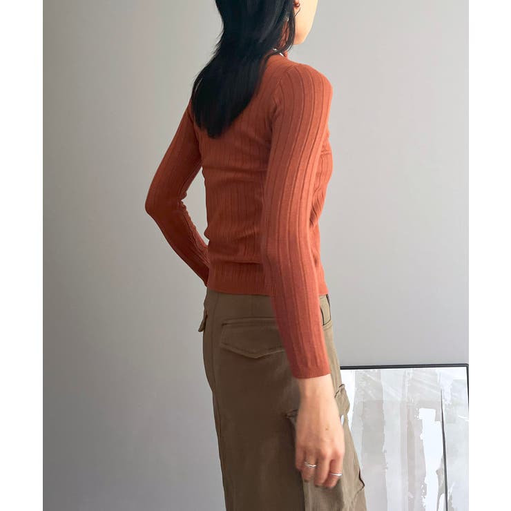 ワイドリブタイトタートルニットトップス | Jewelobe | 詳細画像22 