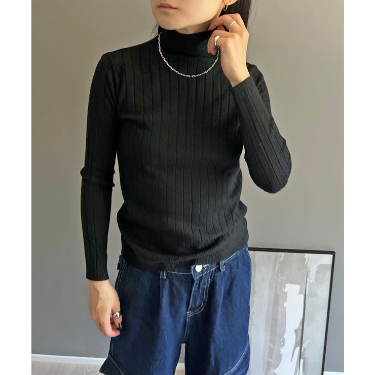 ワイドリブタイトタートルニットトップス | Jewelobe | 詳細画像29 