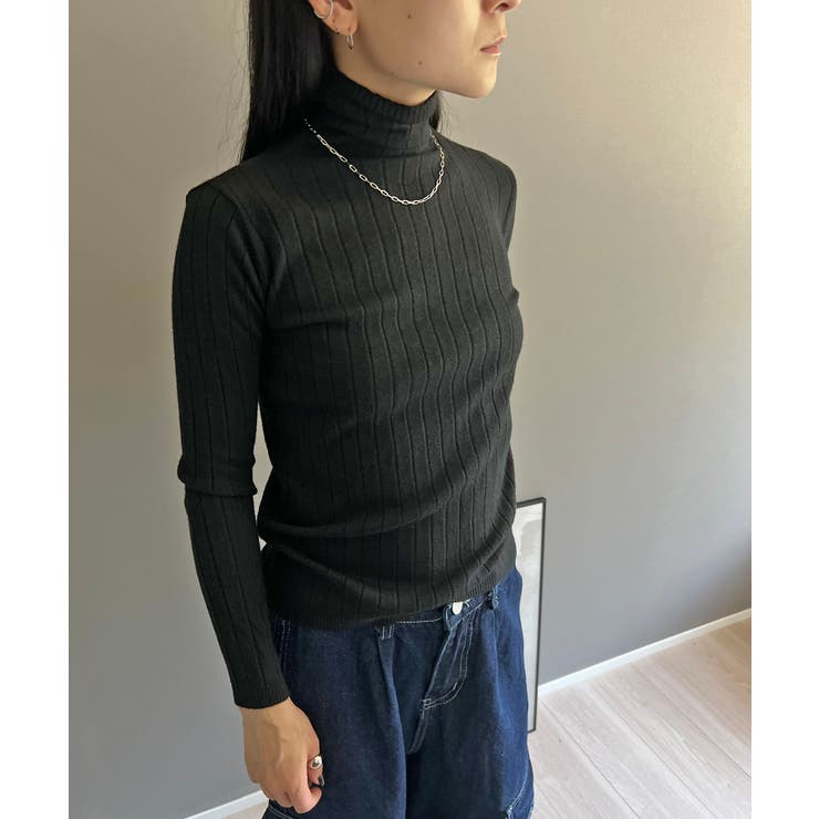 ワイドリブタイトタートルニットトップス | Jewelobe | 詳細画像32 