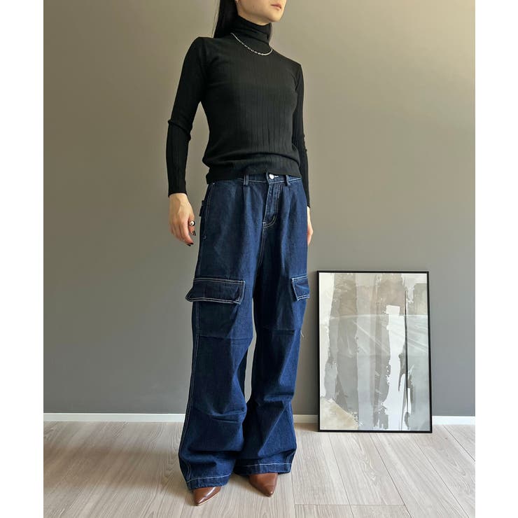 ワイドリブタイトタートルニットトップス | Jewelobe | 詳細画像33 