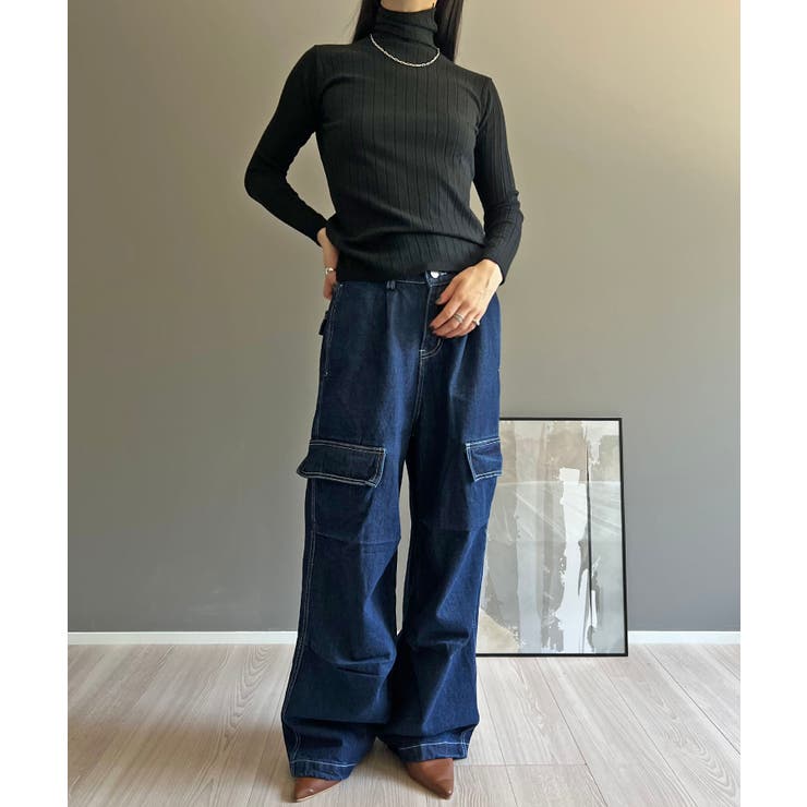 ワイドリブタイトタートルニットトップス | Jewelobe | 詳細画像35 