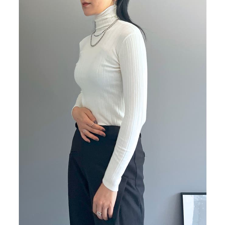 ワイドリブタイトタートルニットトップス | Jewelobe | 詳細画像5 