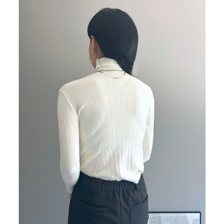 ワイドリブタイトタートルニットトップス | Jewelobe | 詳細画像6 