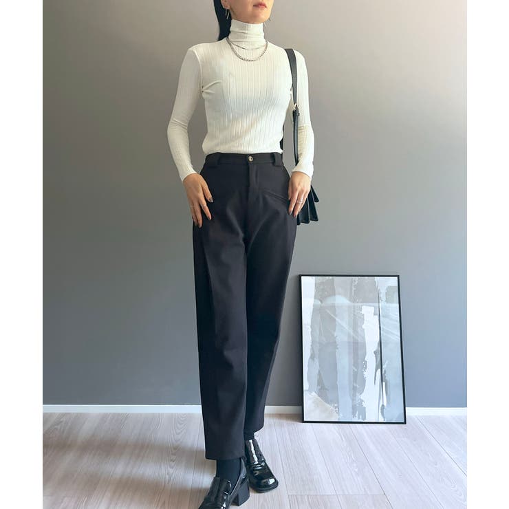 ワイドリブタイトタートルニットトップス | Jewelobe | 詳細画像7 