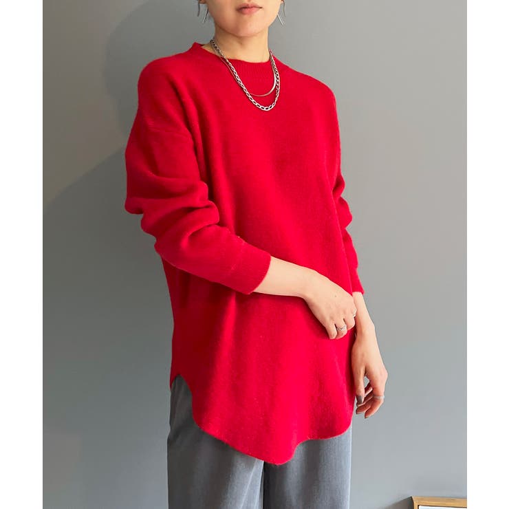 モヘアライクカーブヘムオーバーニット | Jewelobe | 詳細画像16 