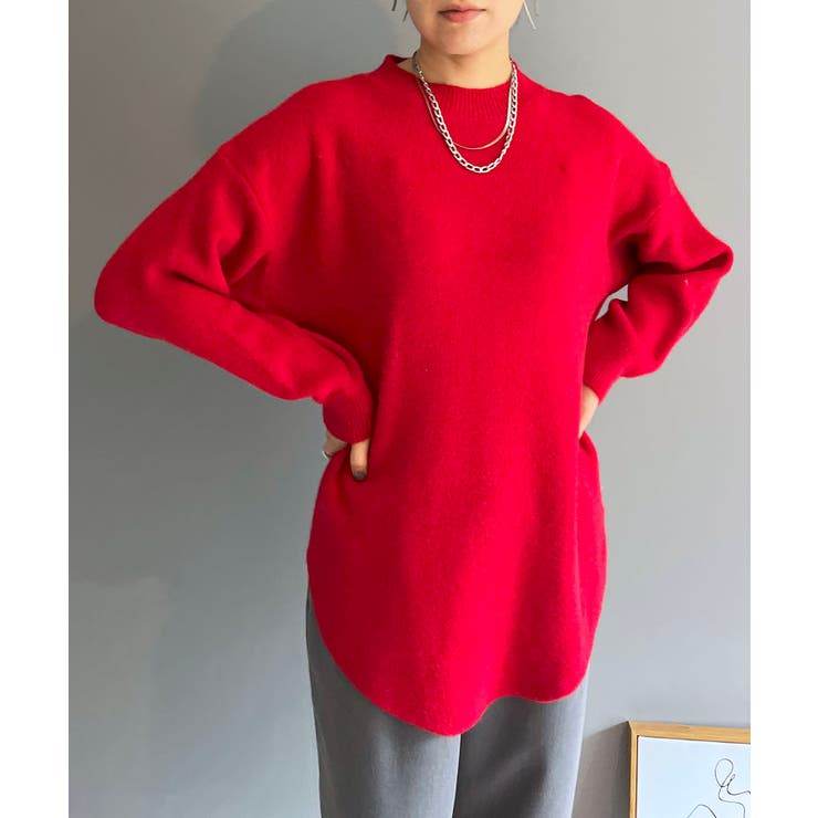 モヘアライクカーブヘムオーバーニット | Jewelobe | 詳細画像17 