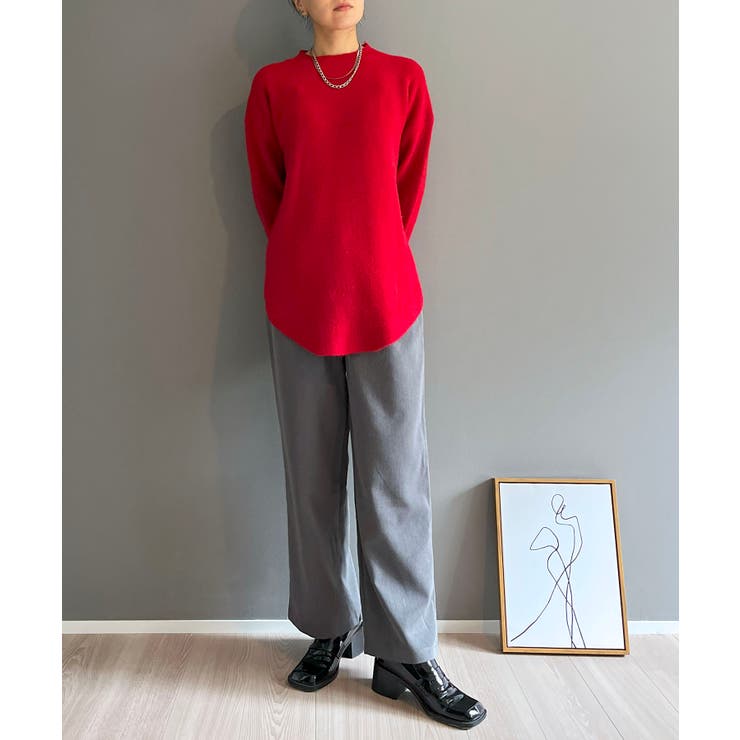 モヘアライクカーブヘムオーバーニット | Jewelobe | 詳細画像20 