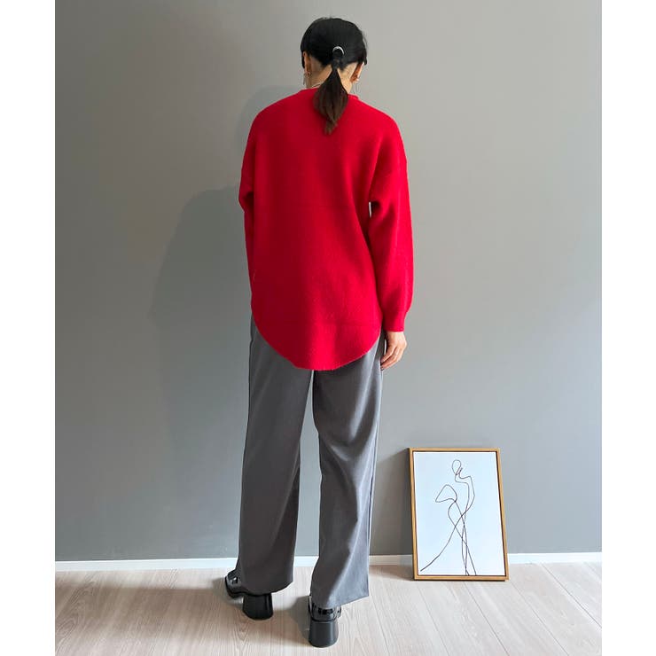 モヘアライクカーブヘムオーバーニット | Jewelobe | 詳細画像21 