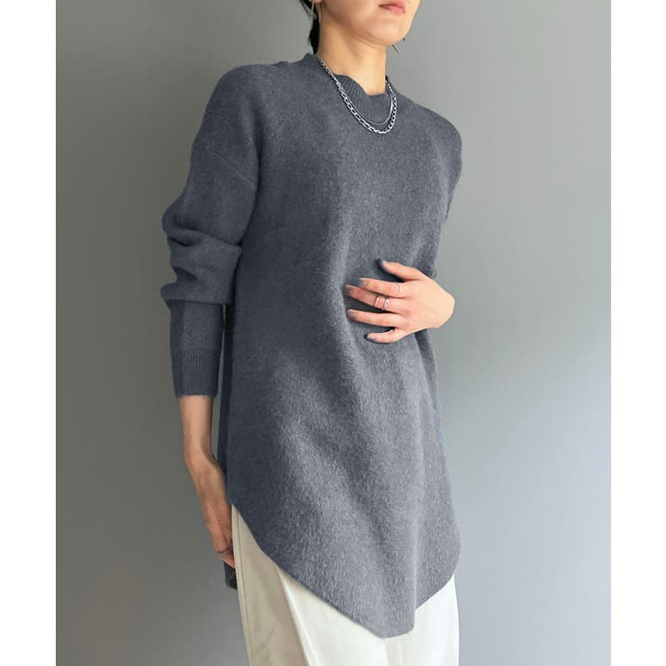 モヘアライクカーブヘムオーバーニット | Jewelobe | 詳細画像24 