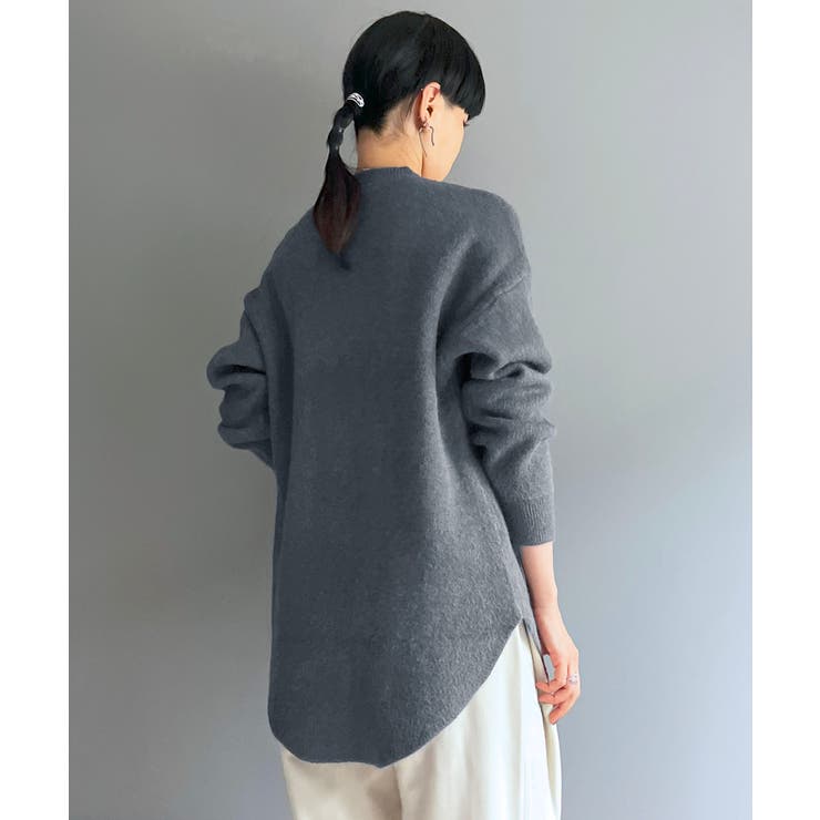 モヘアライクカーブヘムオーバーニット | Jewelobe | 詳細画像26 