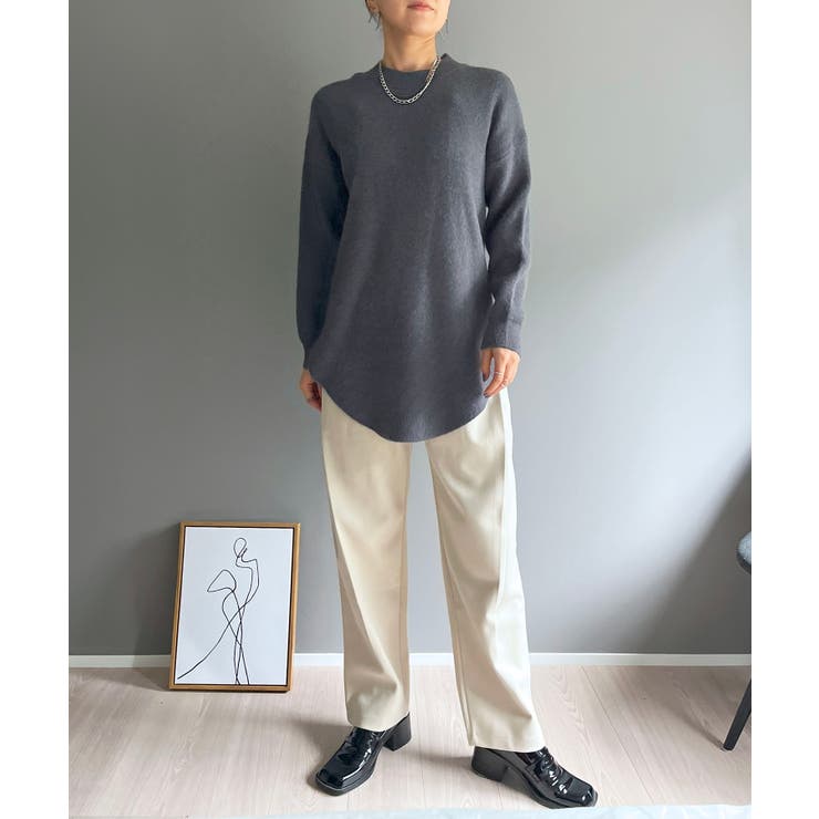 モヘアライクカーブヘムオーバーニット | Jewelobe | 詳細画像28 