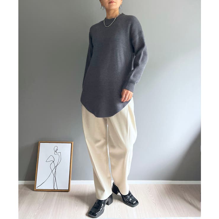 モヘアライクカーブヘムオーバーニット | Jewelobe | 詳細画像29 