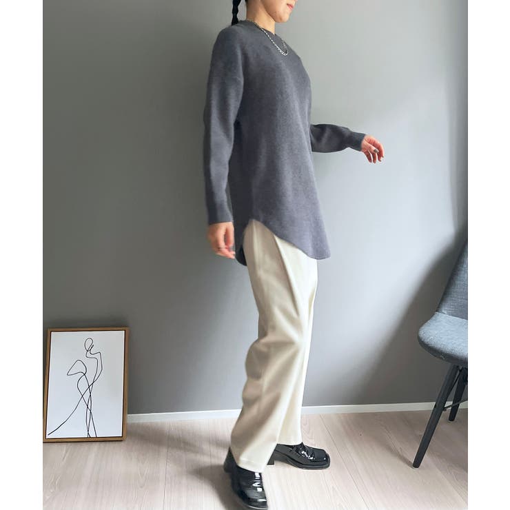 モヘアライクカーブヘムオーバーニット | Jewelobe | 詳細画像30 