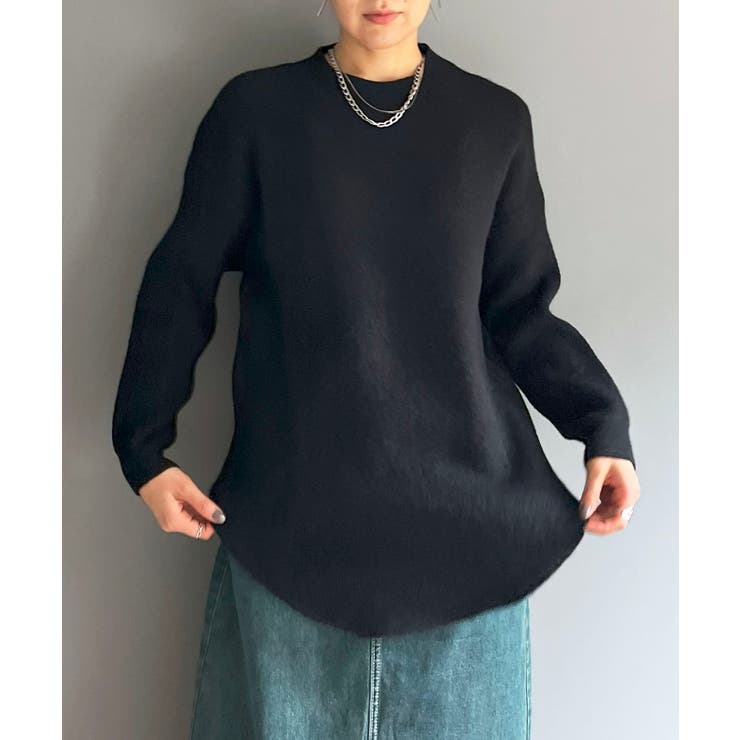 モヘアライクカーブヘムオーバーニット | Jewelobe | 詳細画像32 