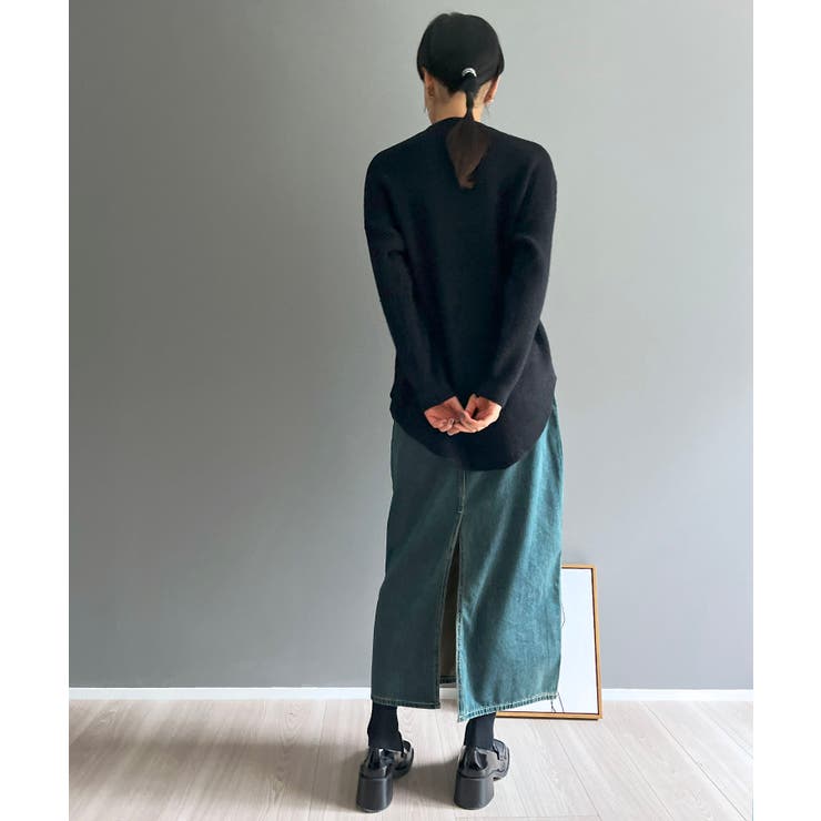 モヘアライクカーブヘムオーバーニット | Jewelobe | 詳細画像37 