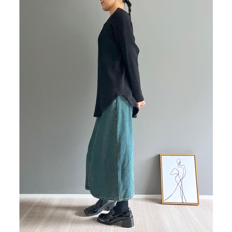 モヘアライクカーブヘムオーバーニット | Jewelobe | 詳細画像38 