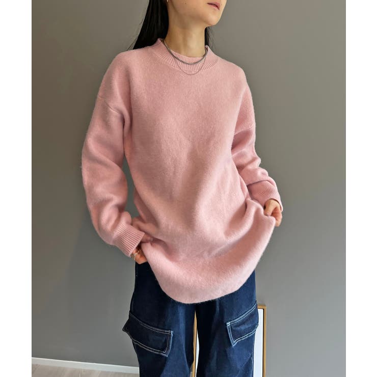 モヘアライクカーブヘムオーバーニット | Jewelobe | 詳細画像8 