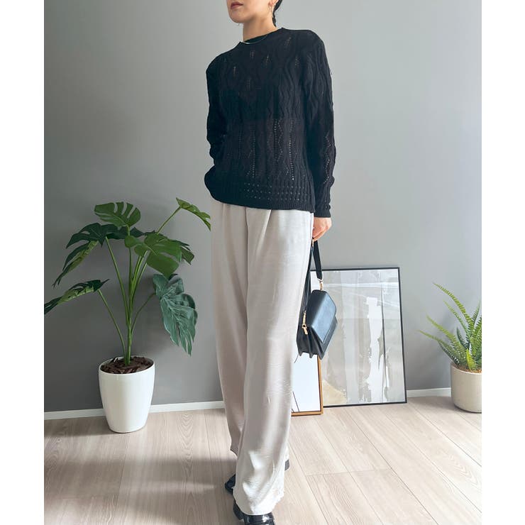 透かし柄編みモヘアライクニットプルオーバー | Jewelobe | 詳細画像27 