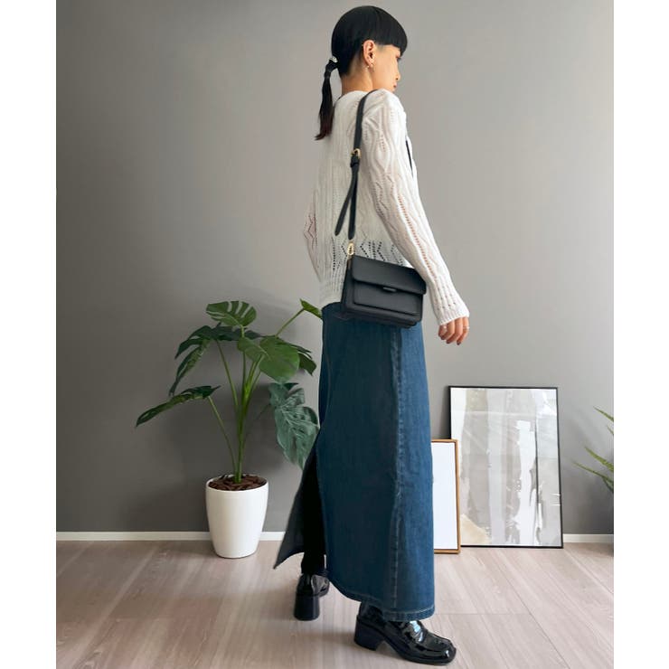 透かし柄編みモヘアライクニットプルオーバー | Jewelobe | 詳細画像7 