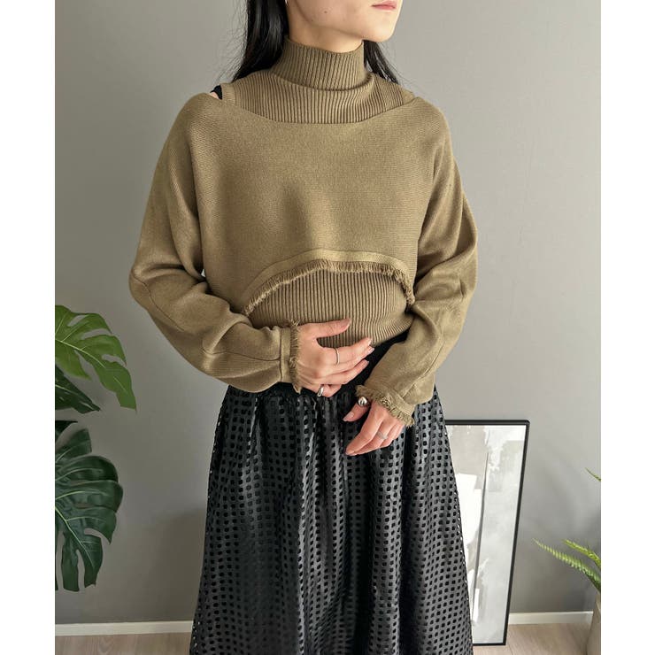 ショートボレロ×ハイネックノースリニット アンサンブル | Jewelobe | 詳細画像11 