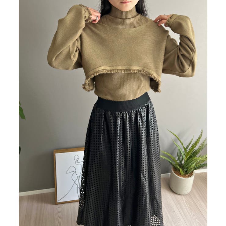 ショートボレロ×ハイネックノースリニット アンサンブル | Jewelobe | 詳細画像13 