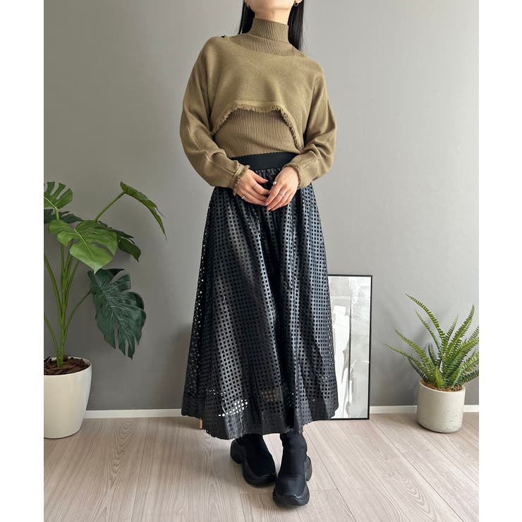 ショートボレロ×ハイネックノースリニット アンサンブル | Jewelobe | 詳細画像16 