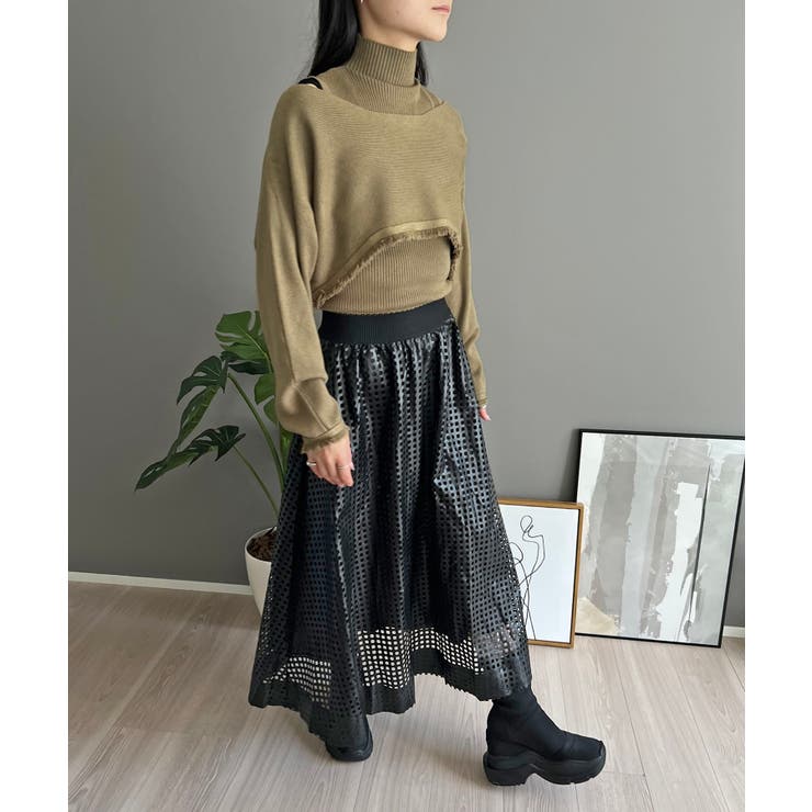 ショートボレロ×ハイネックノースリニット アンサンブル | Jewelobe | 詳細画像18 