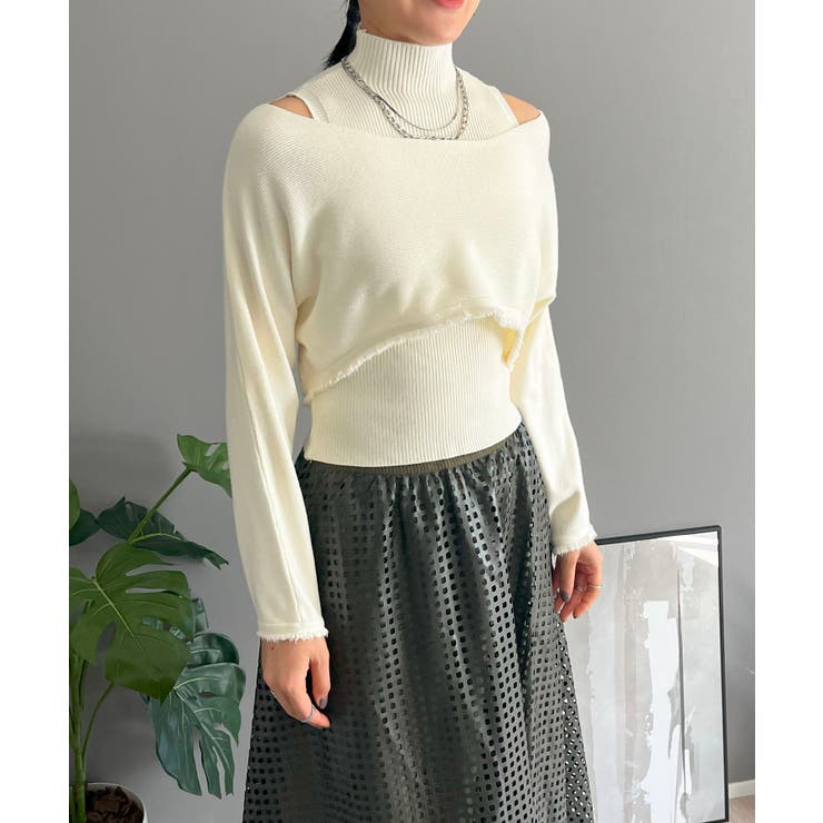 ショートボレロ×ハイネックノースリニット アンサンブル | Jewelobe | 詳細画像2 