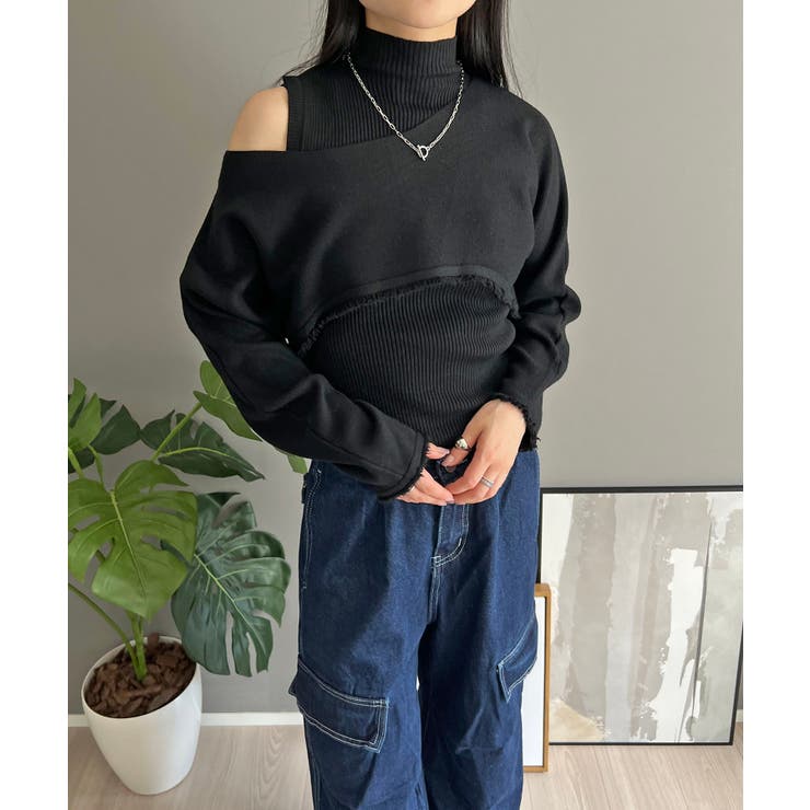 ショートボレロ×ハイネックノースリニット アンサンブル | Jewelobe | 詳細画像20 