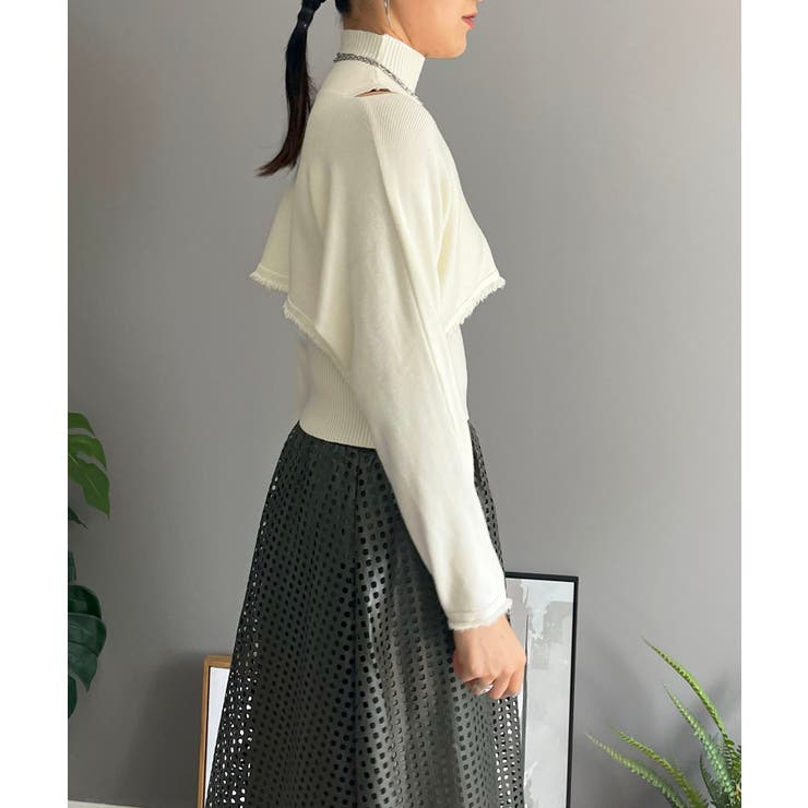 ショートボレロ×ハイネックノースリニット アンサンブル | Jewelobe | 詳細画像4 