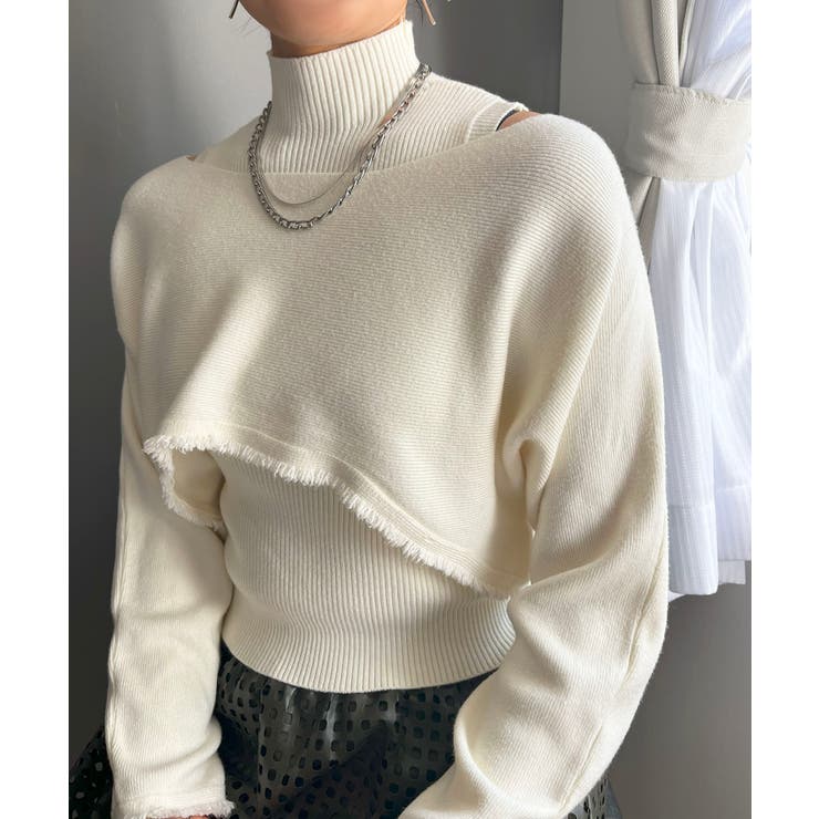 ショートボレロ×ハイネックノースリニット アンサンブル | Jewelobe | 詳細画像5 