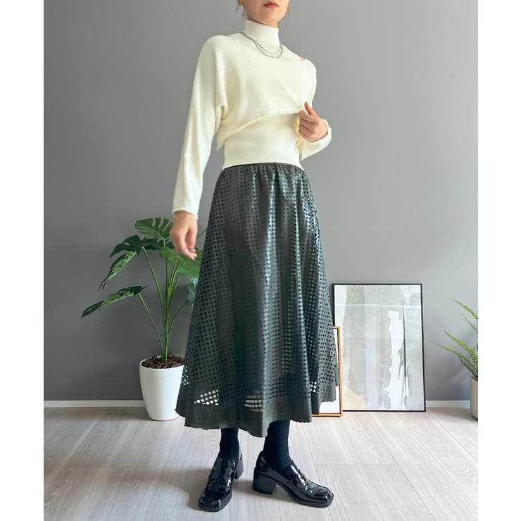 ショートボレロ×ハイネックノースリニット アンサンブル | Jewelobe | 詳細画像6 