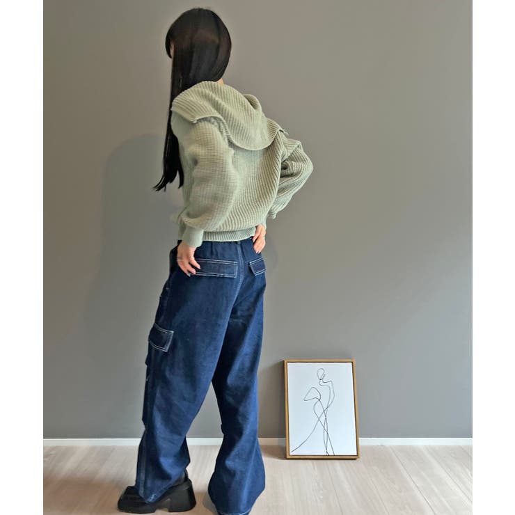 ハーフジップワイドカラーニットプルオーバー | Jewelobe | 詳細画像21 