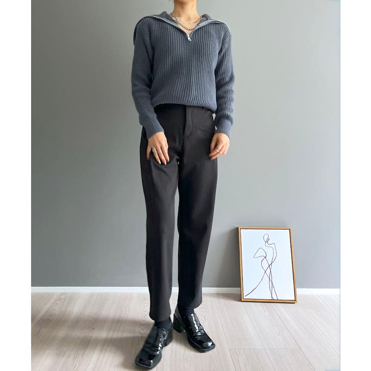 ハーフジップワイドカラーニットプルオーバー | Jewelobe | 詳細画像26 