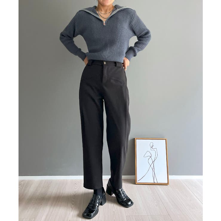 ハーフジップワイドカラーニットプルオーバー | Jewelobe | 詳細画像29 