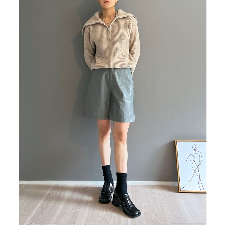 ハーフジップワイドカラーニットプルオーバー | Jewelobe | 詳細画像5 