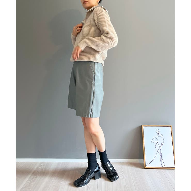 ハーフジップワイドカラーニットプルオーバー | Jewelobe | 詳細画像6 