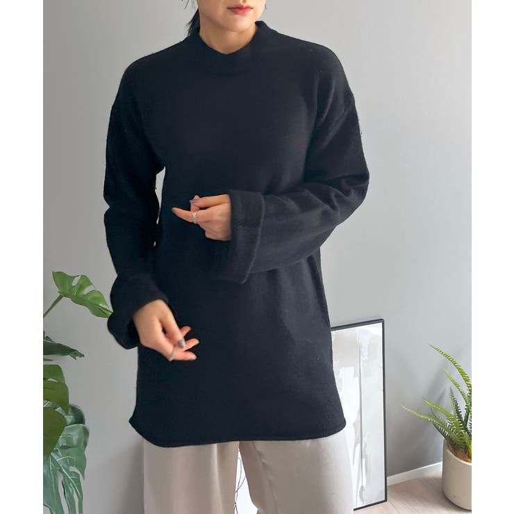 ロールアップスリーブオーバーミドルニット | Jewelobe | 詳細画像23 