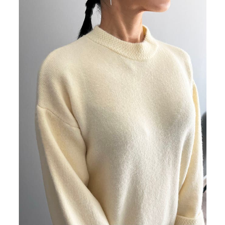 ロールアップスリーブオーバーミドルニット | Jewelobe | 詳細画像4 