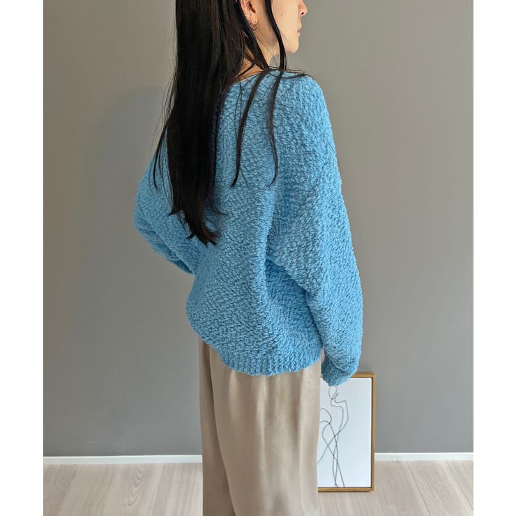 ゆるシルエットVネックブークレーニット | Jewelobe | 詳細画像10 