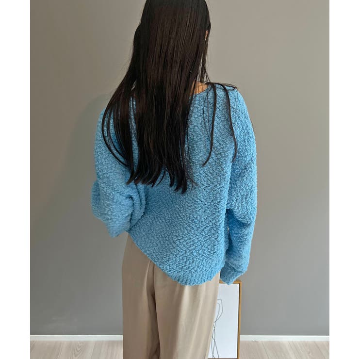 ゆるシルエットVネックブークレーニット | Jewelobe | 詳細画像11 