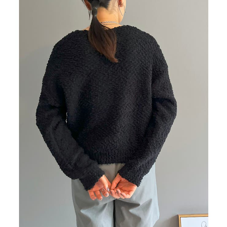 ゆるシルエットVネックブークレーニット | Jewelobe | 詳細画像18 