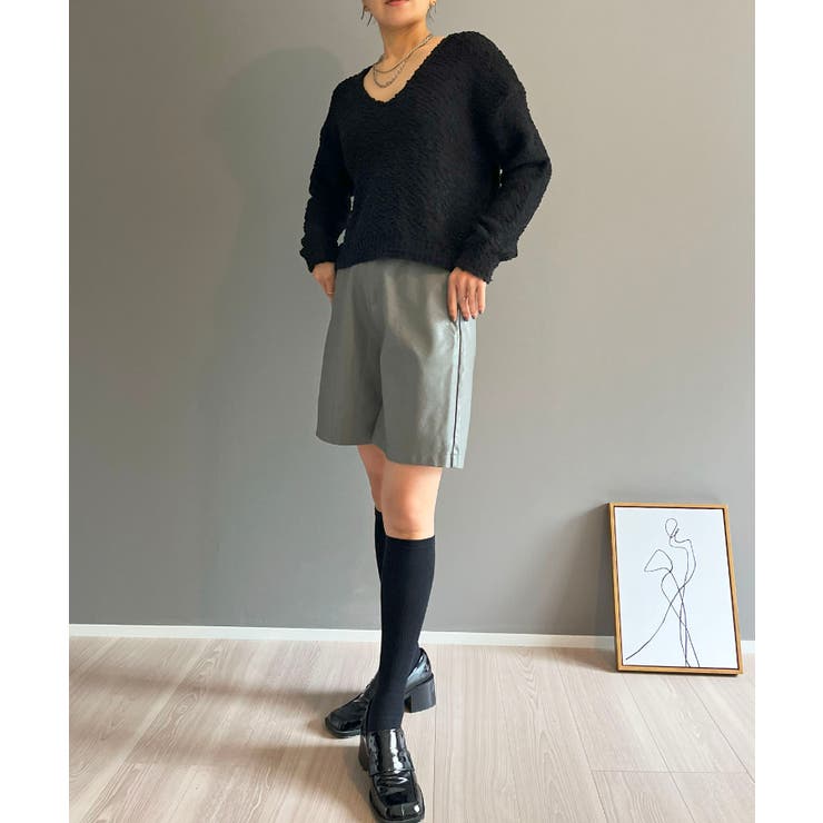 ゆるシルエットVネックブークレーニット | Jewelobe | 詳細画像20 