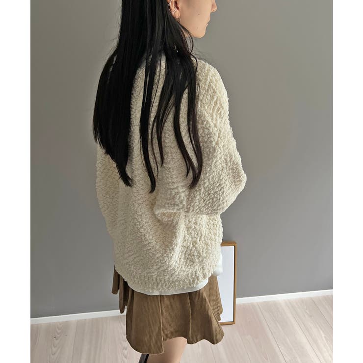 ゆるシルエットVネックブークレーニット | Jewelobe | 詳細画像3 