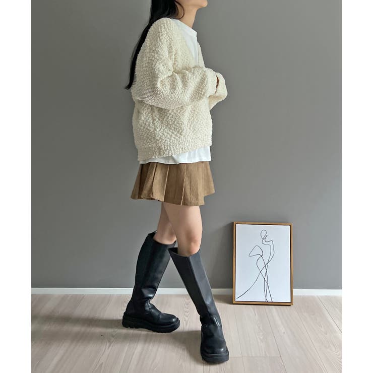 ゆるシルエットVネックブークレーニット | Jewelobe | 詳細画像6 