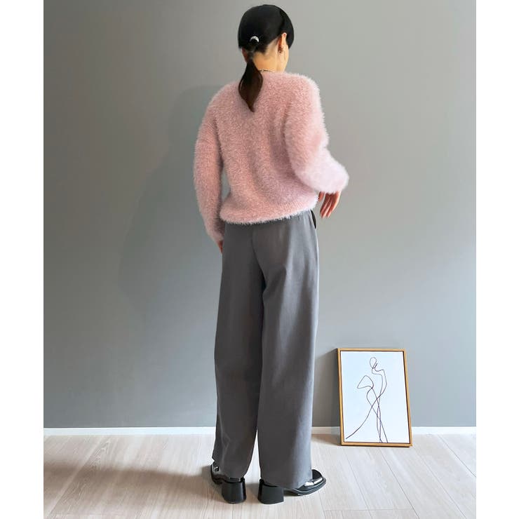 シャロ―Vネックシャギーニットプルオーバー | Jewelobe | 詳細画像13 